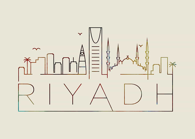 Riyadh Thin Line City Art
