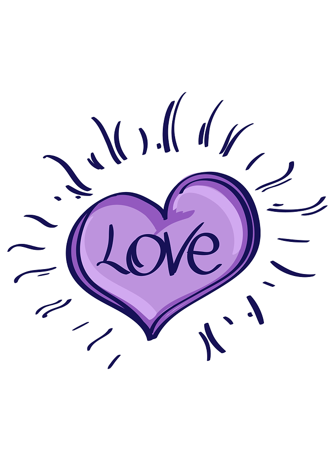 Purple LOVE Speech Bubble