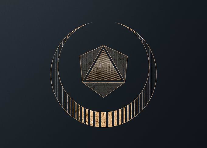 Gold Geometric Glyph