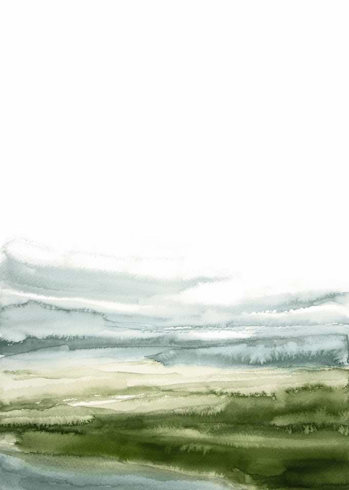 Green gray landscape