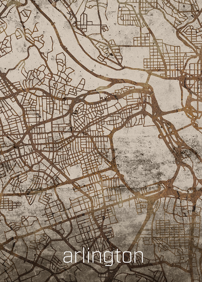 Arlington Rusty City Map