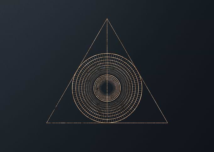 Gold Geometric Glyph