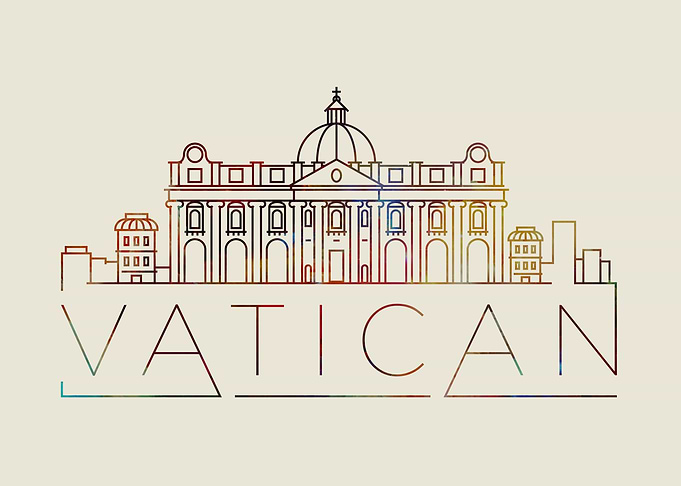 Vatican Thin Line City Art