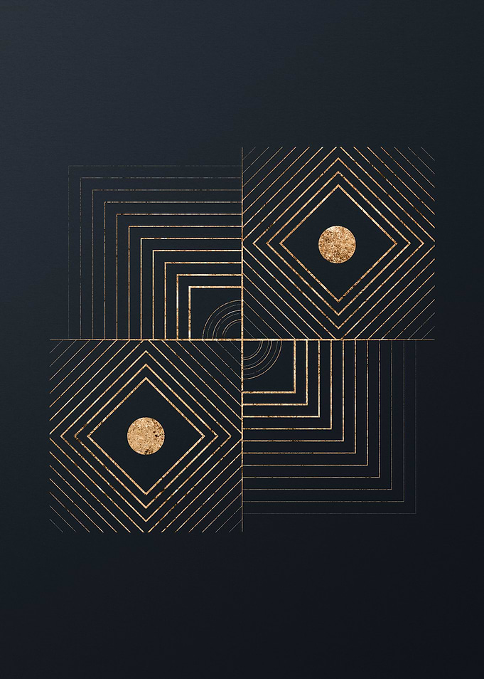 Gold Geometric Glyph