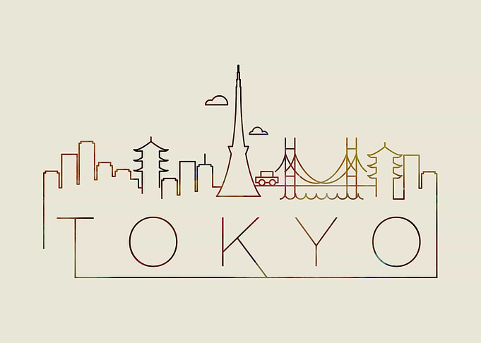 Tokyo Thin Line City Art