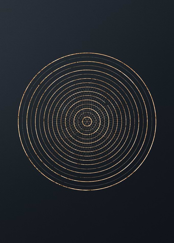 Gold Geometric Glyph