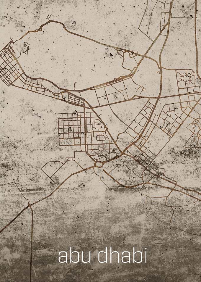 Abu Dhabi Rusty City Map