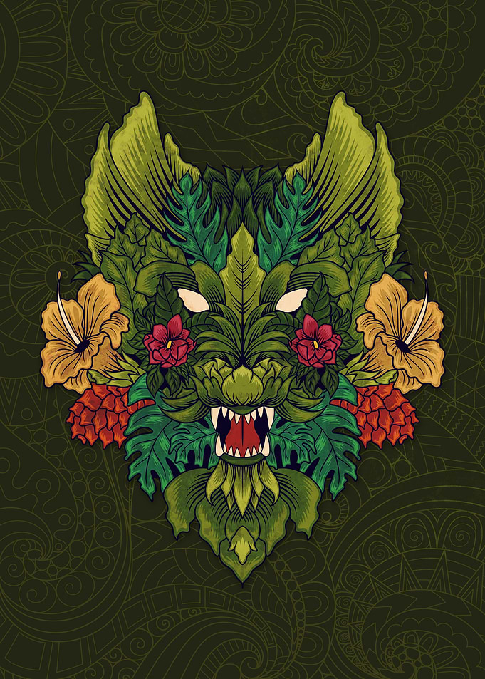 Floral Wolf