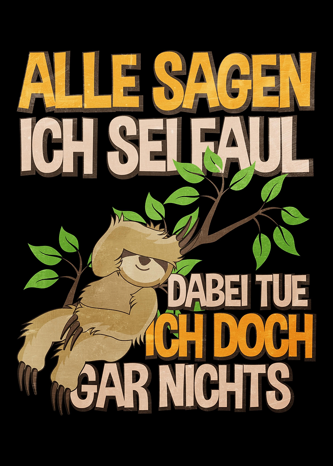 sloth funny lazy gift desi