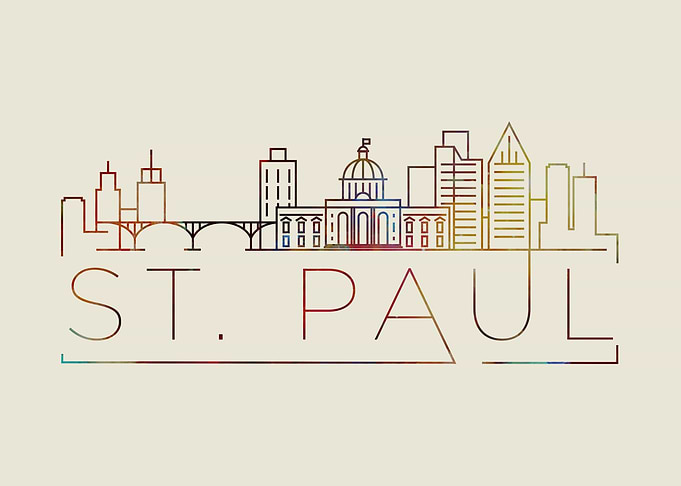 St Paul Thin Line City Art