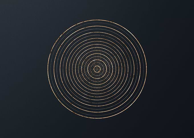 Gold Geometric Glyph