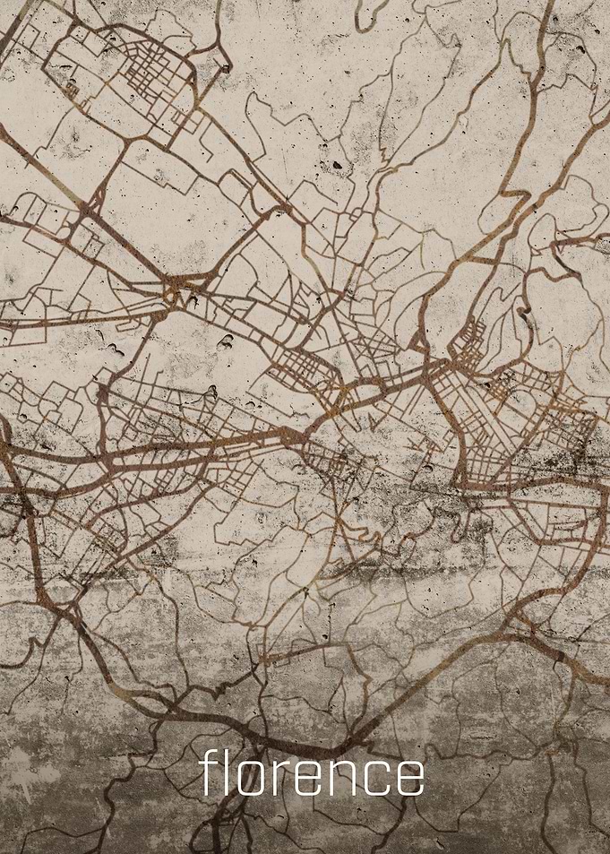 Florence Rustic City Map