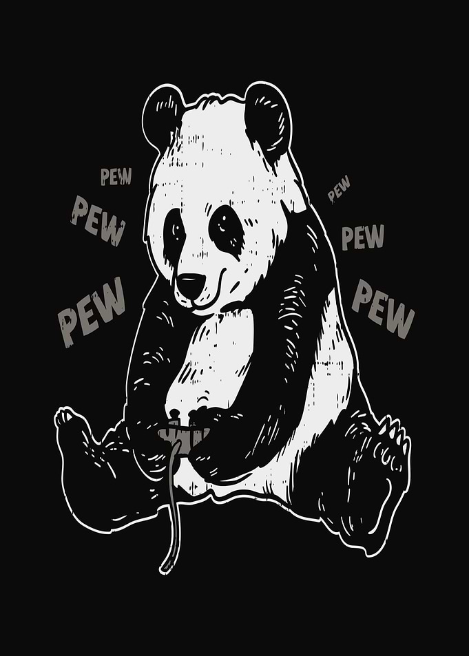Gaming Panda Pew Pew