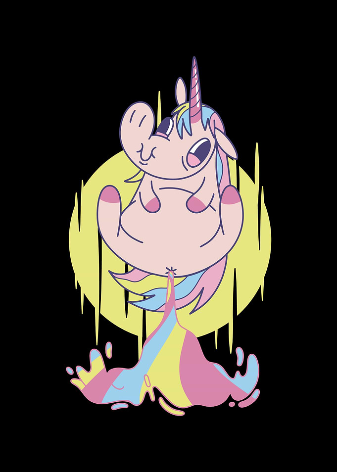 Cute Funny Unicorn farting