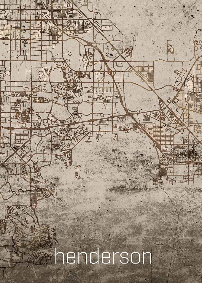 Henderson Rustic City Map