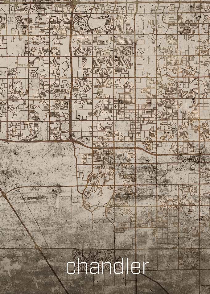 Chandler Rustic City Map