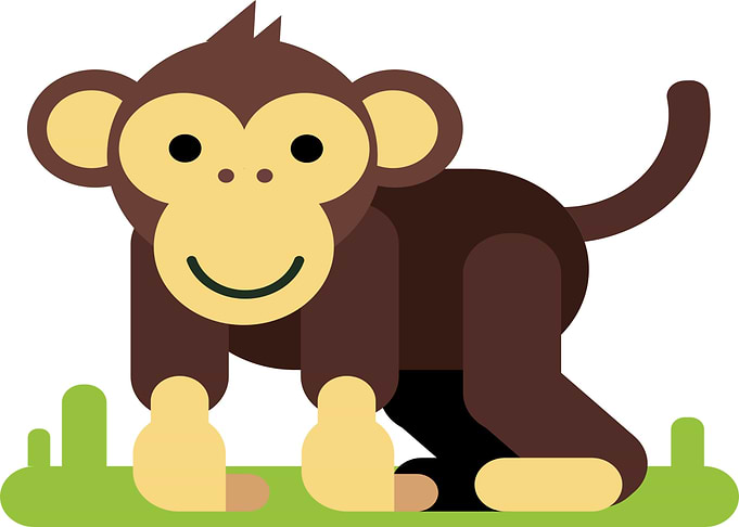 brown monkey cartoon