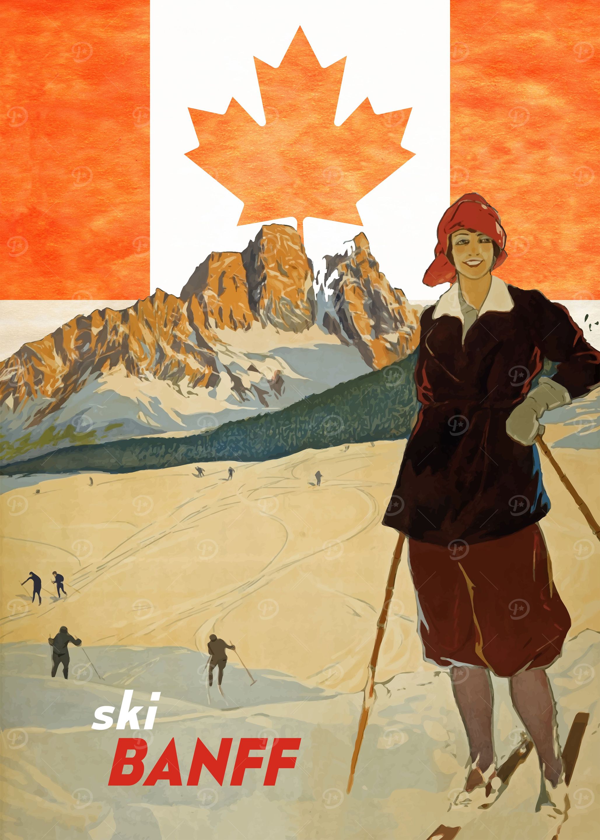 SKI BANFF VINTAGE CANADA