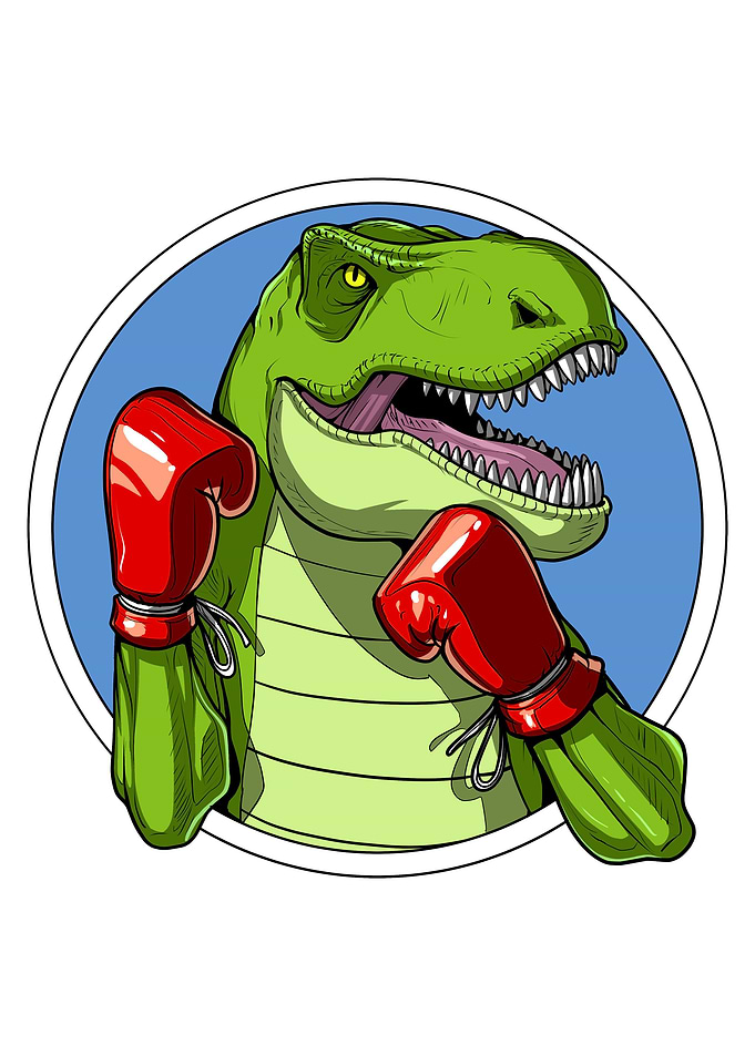 T Rex Dinosaur Boxing