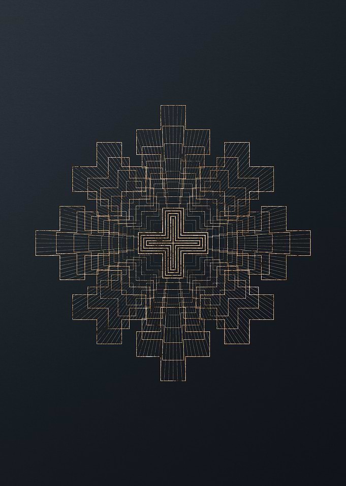 Gold Geometric Glyph