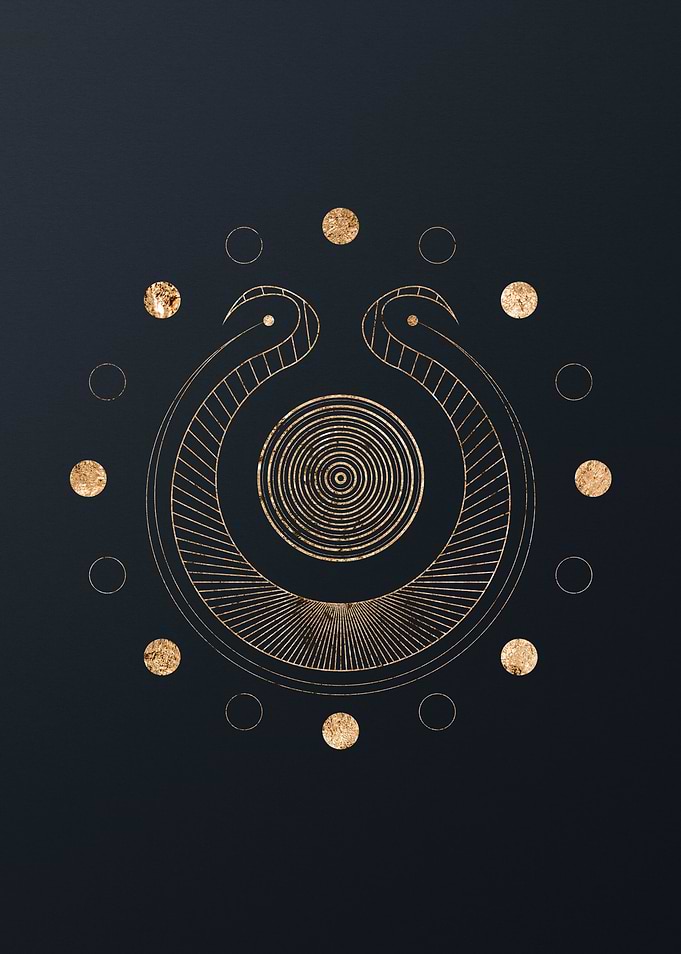 Gold Geometric Glyph