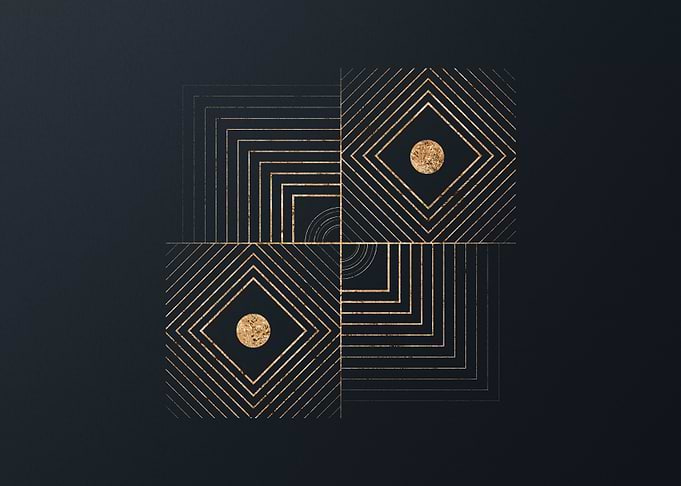 Gold Geometric Glyph