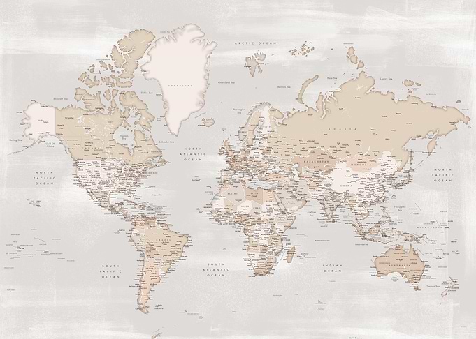 Lucille detailed world map