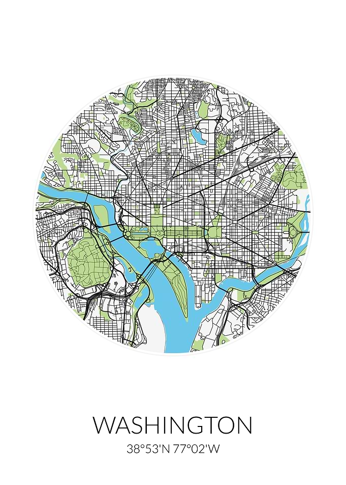Washington Circle City Map