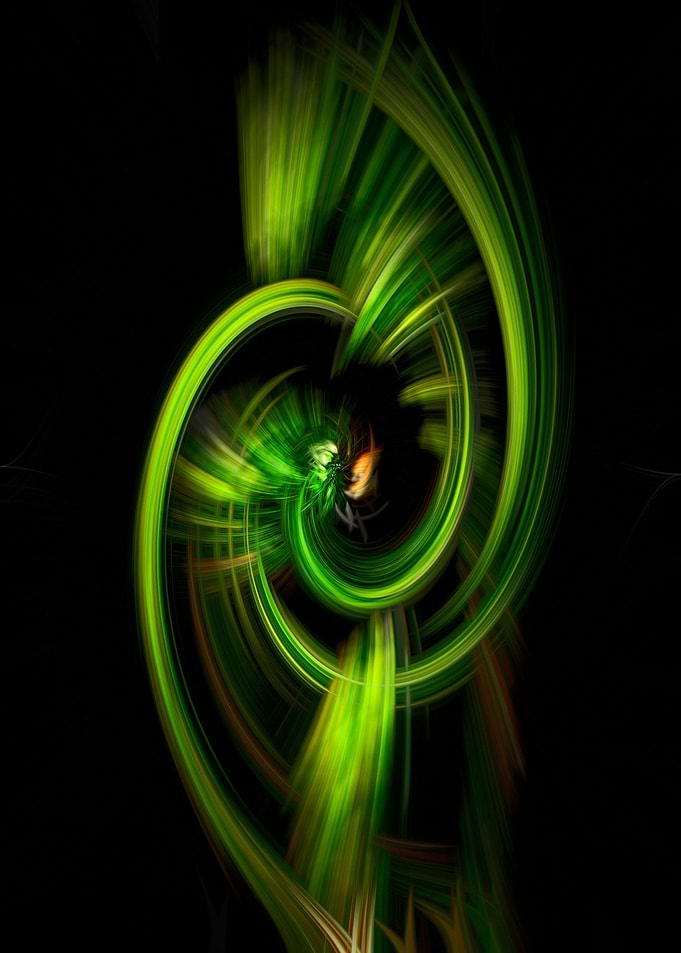 Green botanical twirl