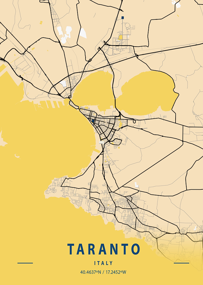 Taranto Yellow City Map