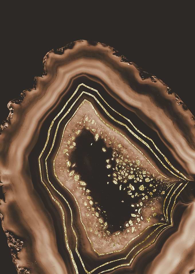 Brown Agate Gold Foil 1