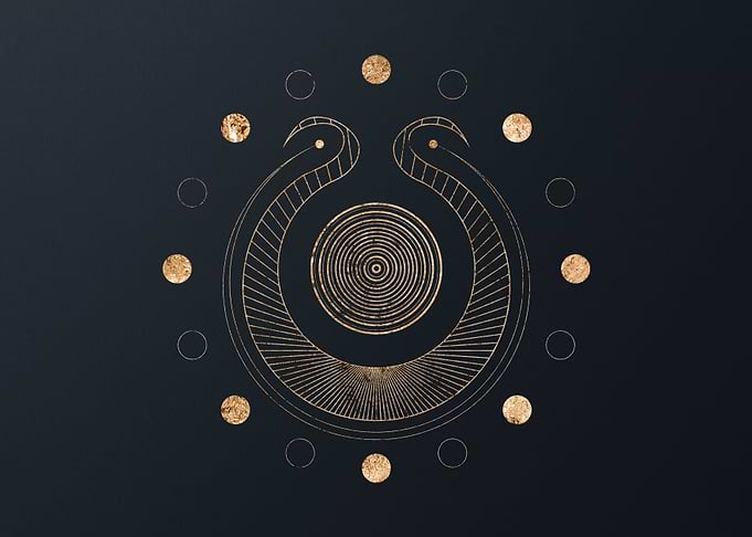 Gold Geometric Glyph