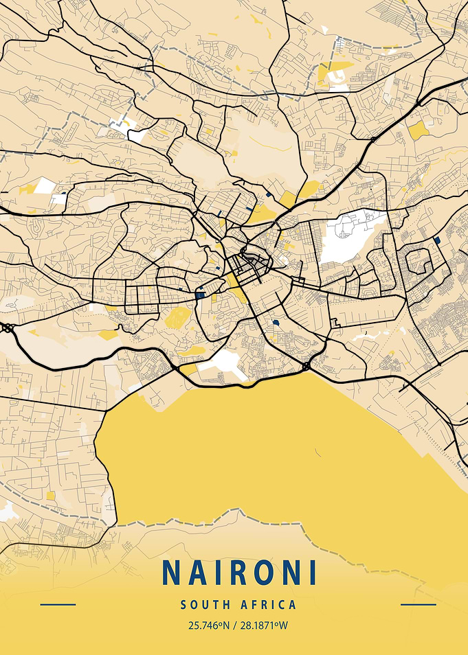 Naironi Yellow City Map