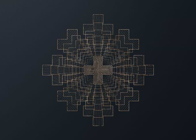 Gold Geometric Glyph