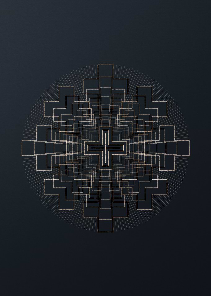 Gold Geometric Glyph