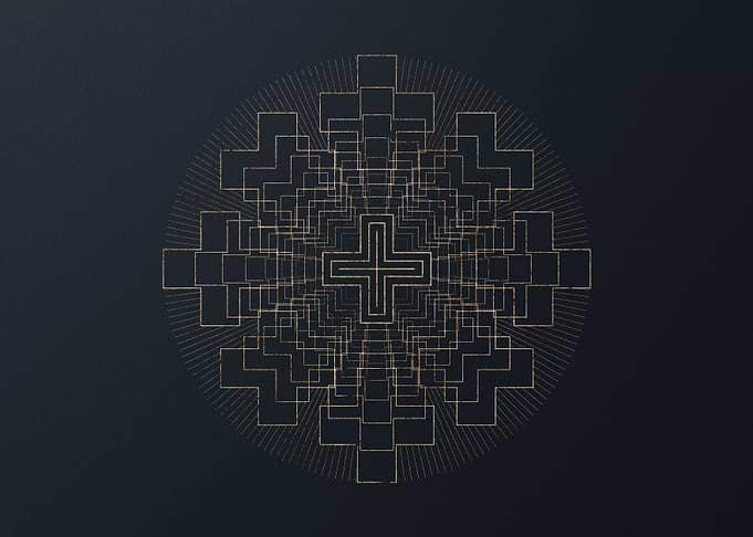 Gold Geometric Glyph