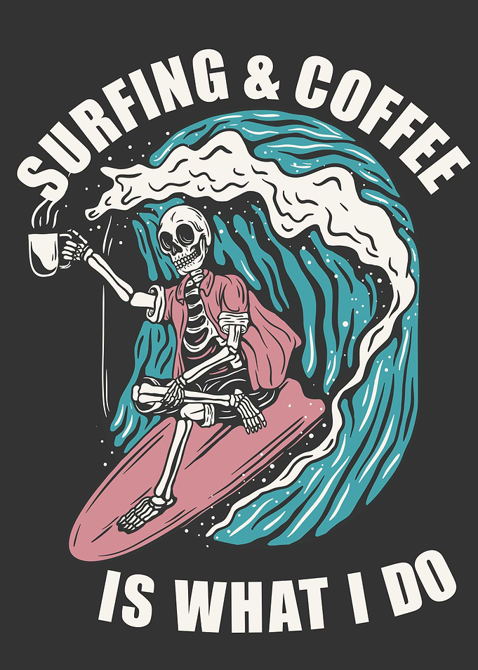 Surfing and coffee