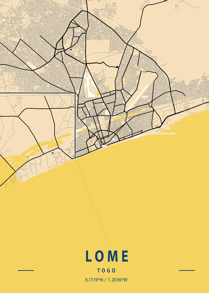 Lome Yellow City Map