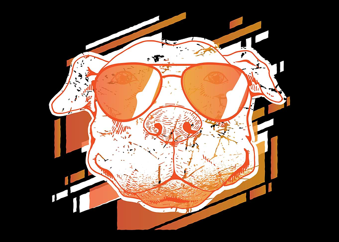 Dog with cigarette gift