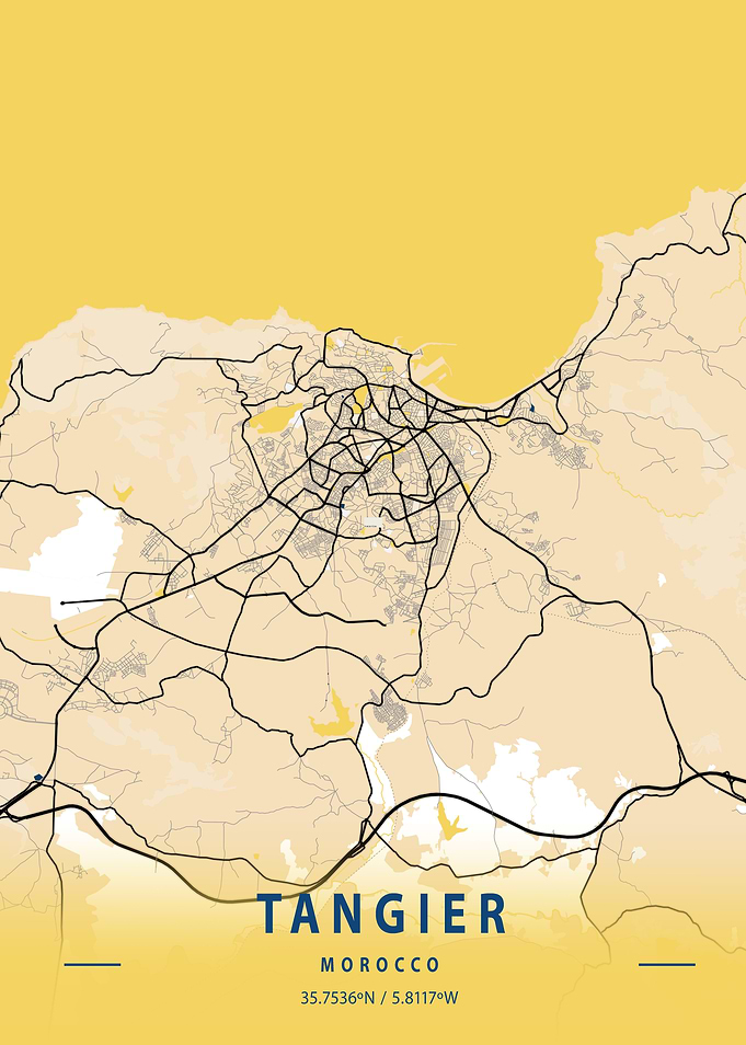 Tangier Yellow City Map