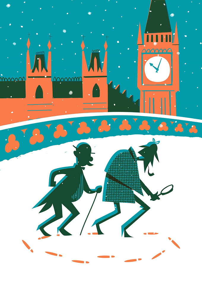 SHERLOCK HOLMES SNOW STEPS