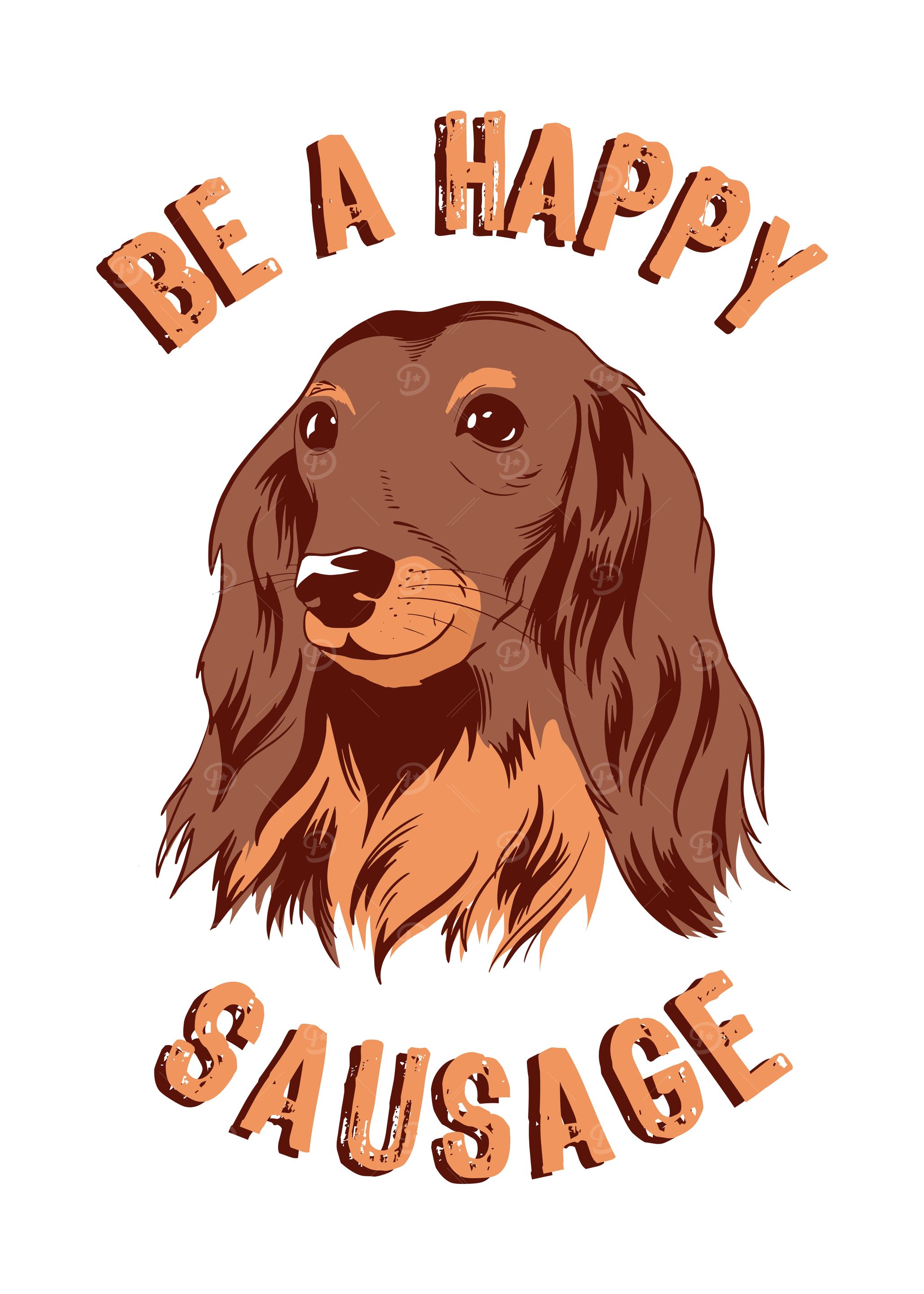 Happy Sausage Dog Funny