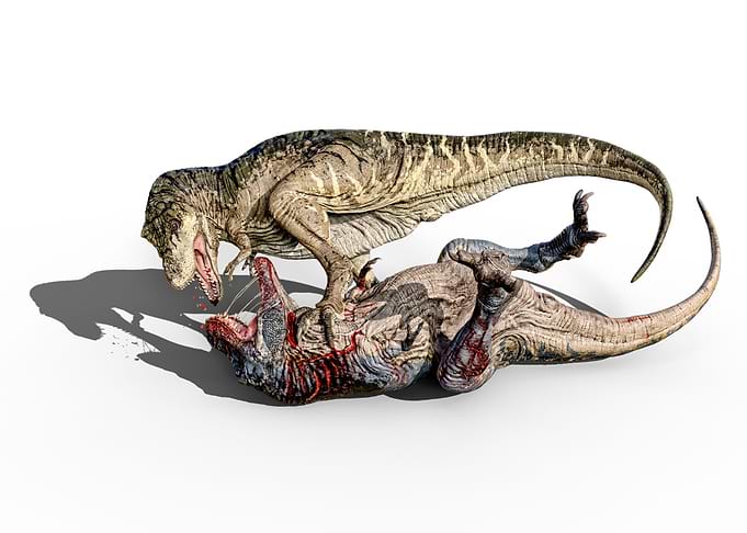 two dinosaur