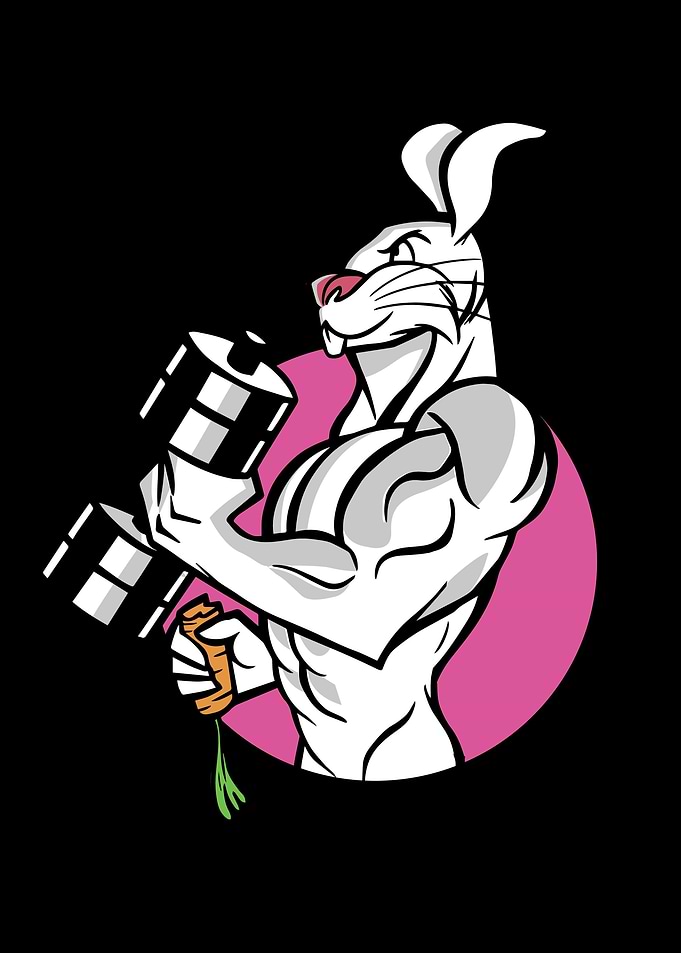 Bunny bodybuilder gift