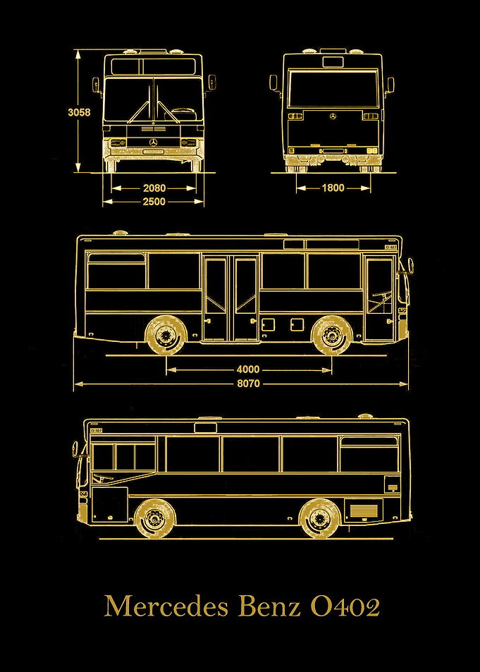 Mercedes Benz O402 gold