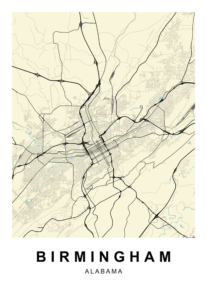 Birmingham AL City Map