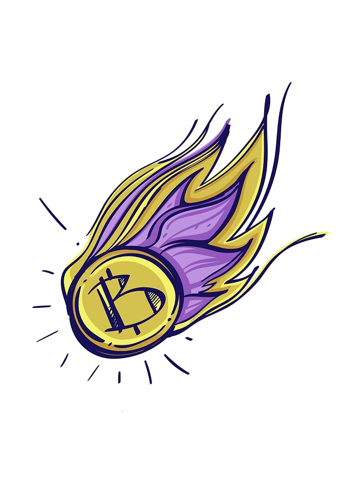 Flaming Bitcoin