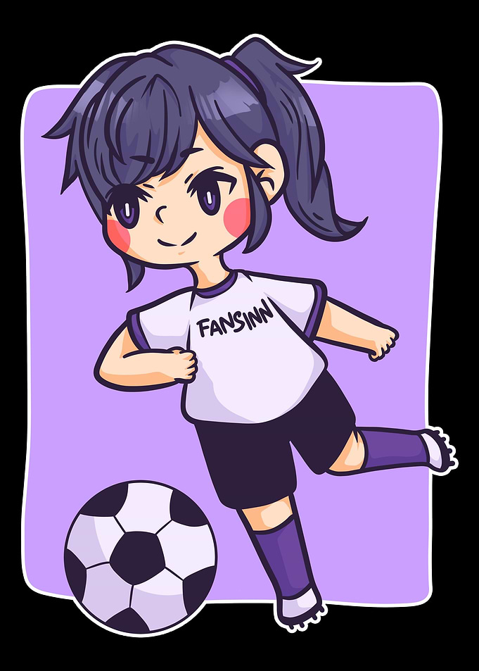 Girls striker football pla