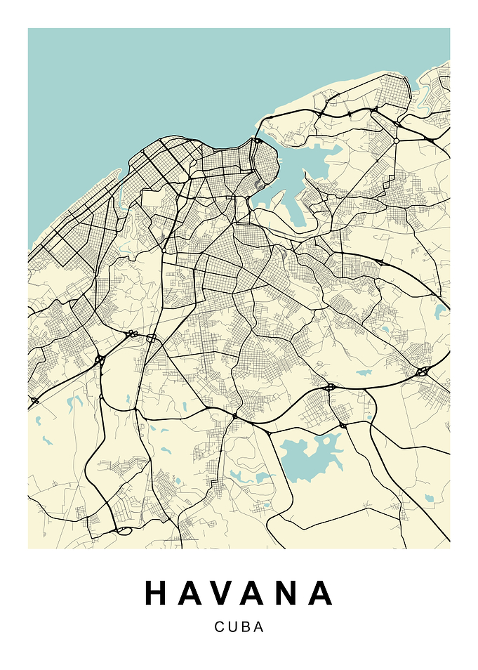 Havana Cuba City Map