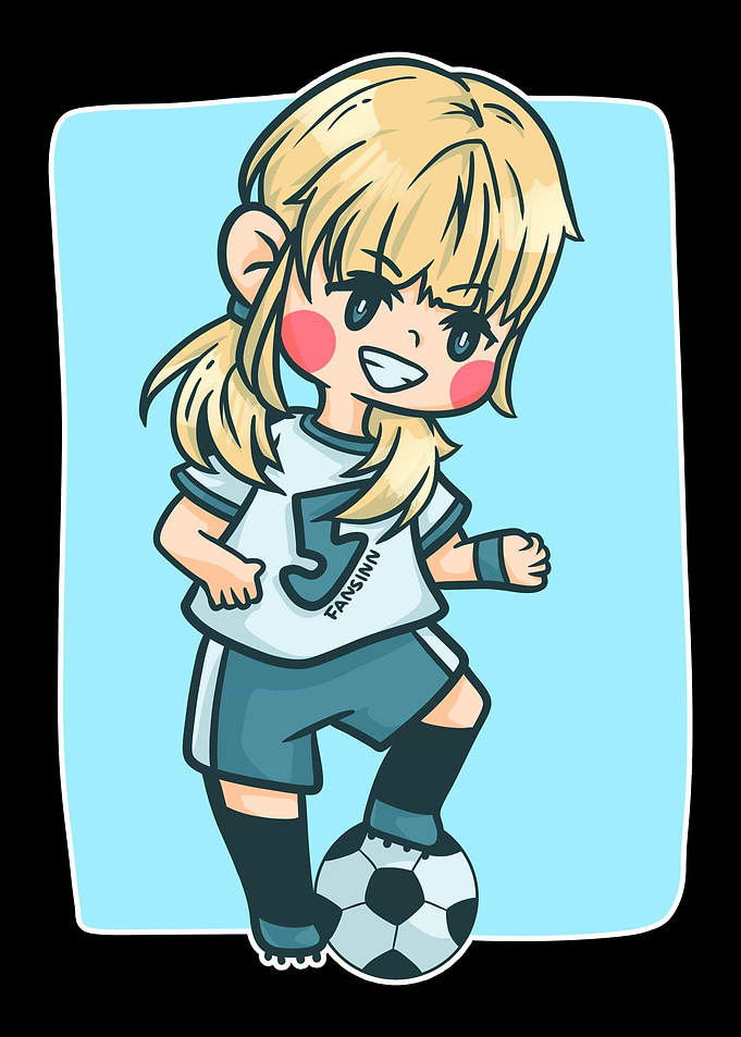 Football blonde girls spor